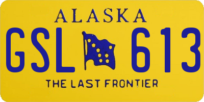 AK license plate GSL613