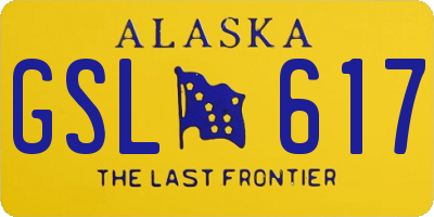 AK license plate GSL617