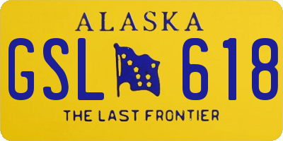 AK license plate GSL618
