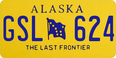 AK license plate GSL624