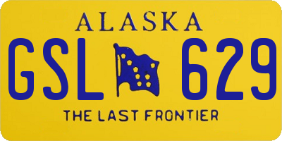 AK license plate GSL629