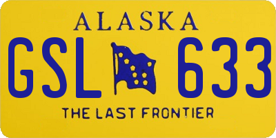 AK license plate GSL633