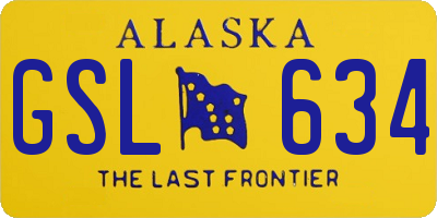 AK license plate GSL634