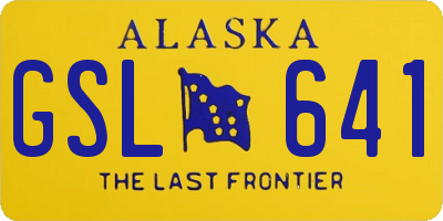 AK license plate GSL641
