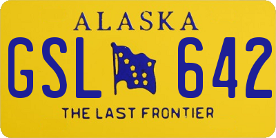 AK license plate GSL642