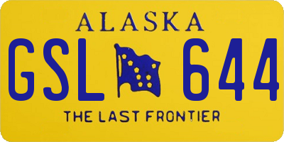 AK license plate GSL644