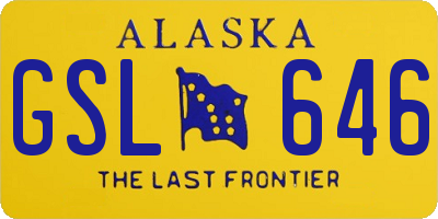 AK license plate GSL646