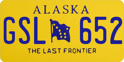 AK license plate GSL652