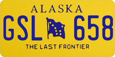 AK license plate GSL658