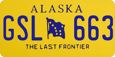 AK license plate GSL663