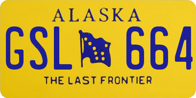 AK license plate GSL664