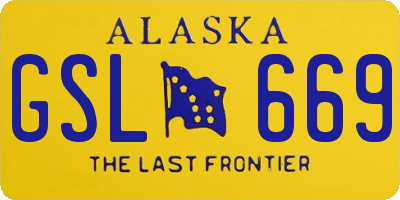 AK license plate GSL669