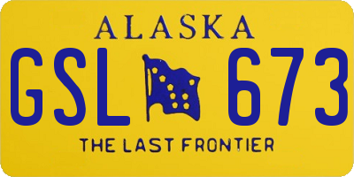 AK license plate GSL673