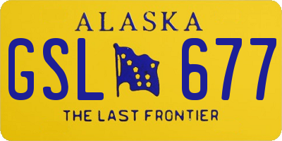 AK license plate GSL677