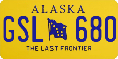 AK license plate GSL680