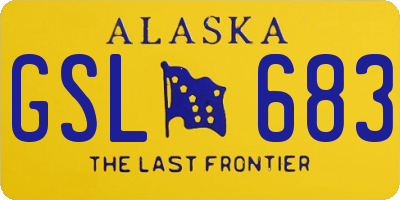 AK license plate GSL683