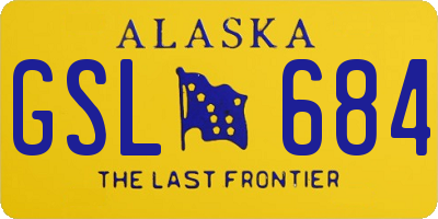 AK license plate GSL684