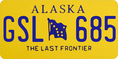 AK license plate GSL685