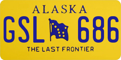 AK license plate GSL686