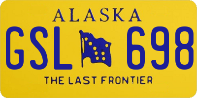 AK license plate GSL698