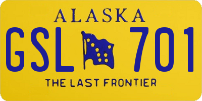 AK license plate GSL701