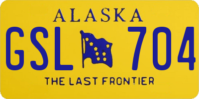 AK license plate GSL704