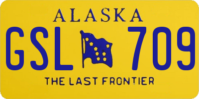 AK license plate GSL709