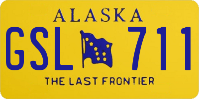 AK license plate GSL711