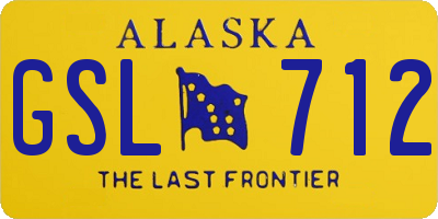 AK license plate GSL712