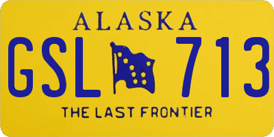 AK license plate GSL713