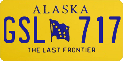 AK license plate GSL717