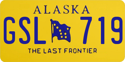 AK license plate GSL719