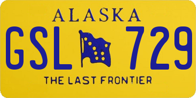 AK license plate GSL729