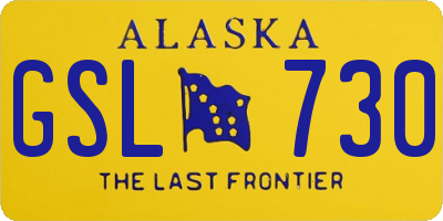 AK license plate GSL730