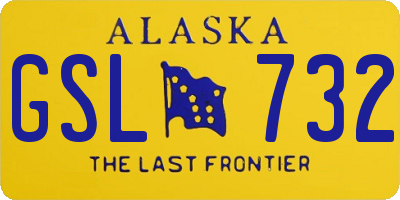 AK license plate GSL732