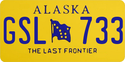 AK license plate GSL733