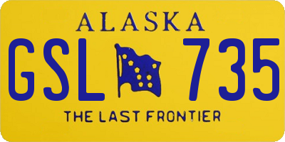 AK license plate GSL735