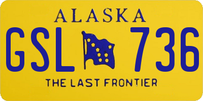 AK license plate GSL736