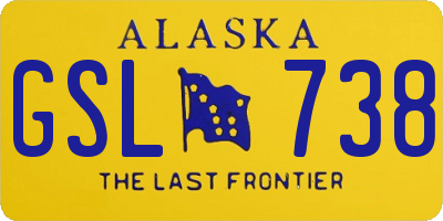 AK license plate GSL738