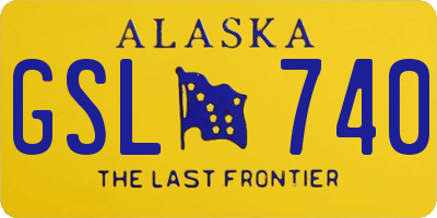AK license plate GSL740