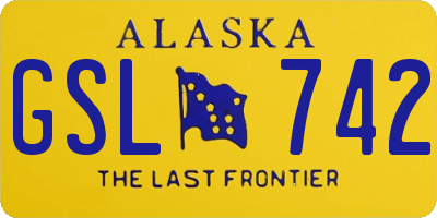 AK license plate GSL742