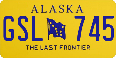 AK license plate GSL745