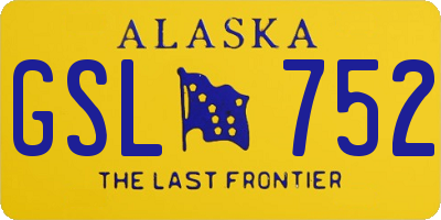 AK license plate GSL752