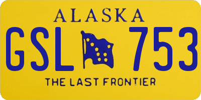 AK license plate GSL753