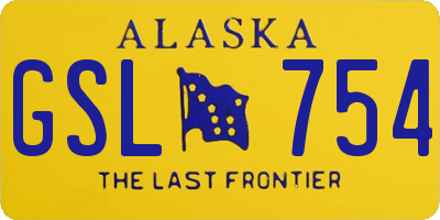 AK license plate GSL754