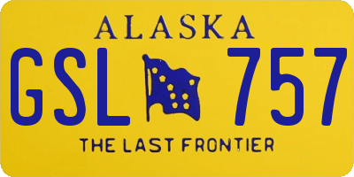 AK license plate GSL757