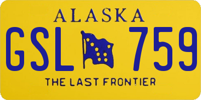 AK license plate GSL759