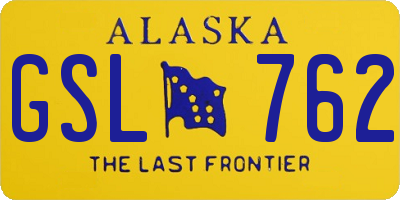 AK license plate GSL762