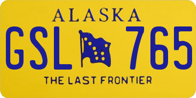 AK license plate GSL765