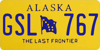 AK license plate GSL767